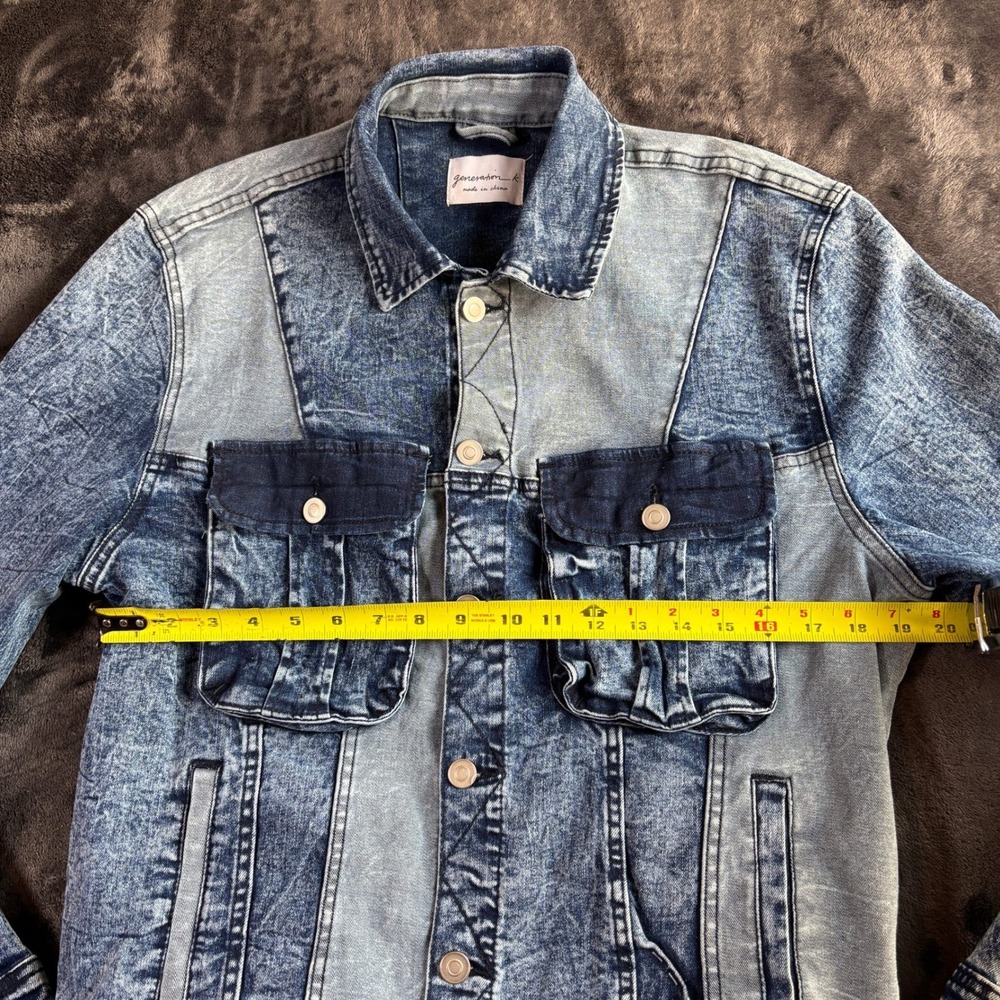 Ntmb Styled Women's Patchwork Denim Jacket Acid W… - image 7